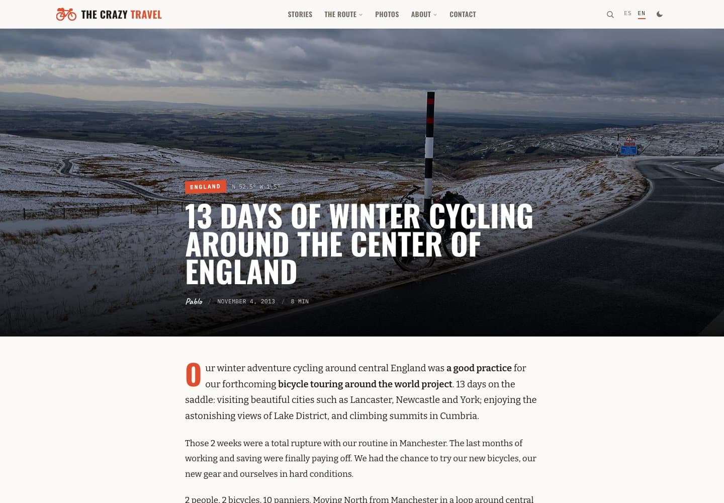 The Crazy Travel — a redesigned article page